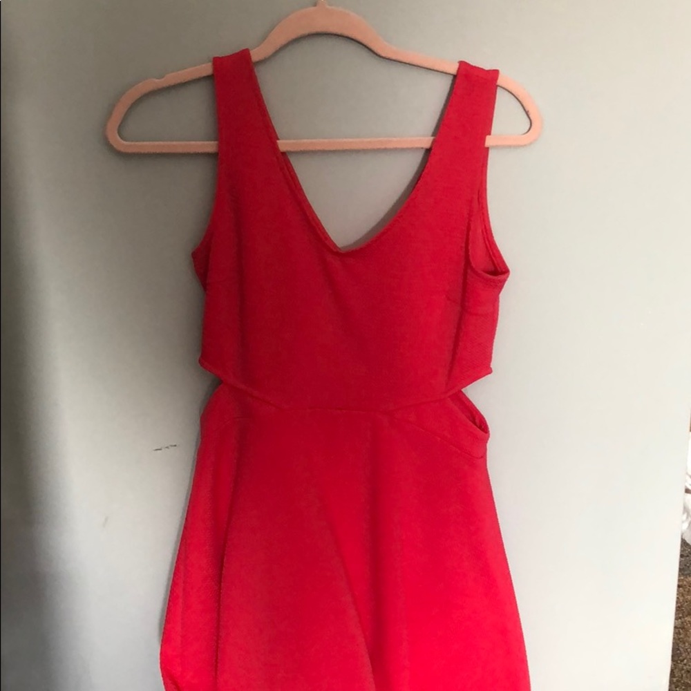 CUT OUT CORAL DRESS